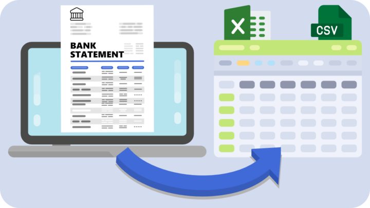 how to convert pdf bank statements to excel or csv